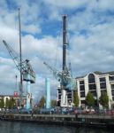 Salford Quays Cranes Demolition